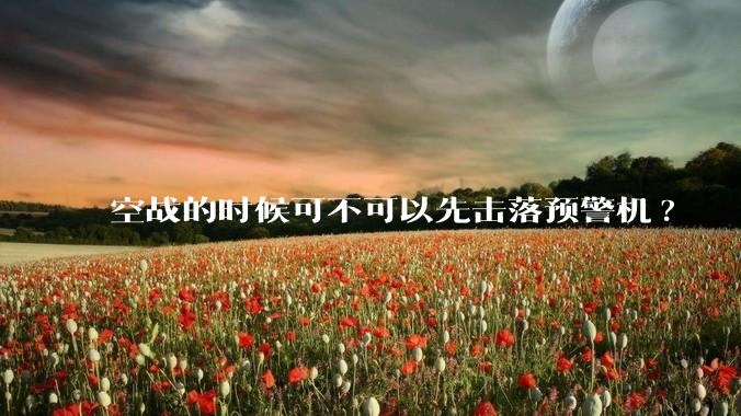 空战的时候可不可以先击落预警机?