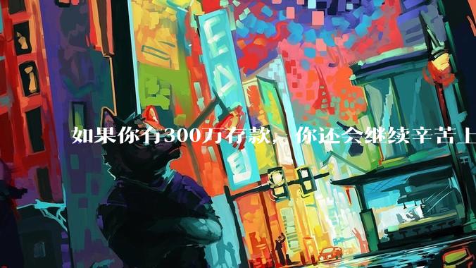 如果你有300万存款，你还会继续辛苦上班吗？为什么？