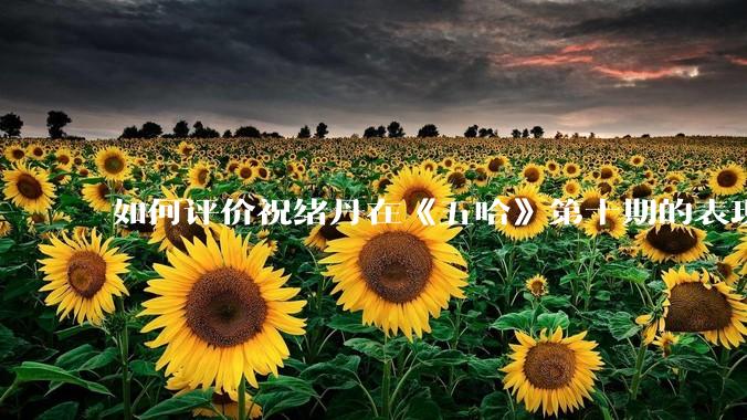 如何评价祝绪丹在《五哈》第十期的表现？