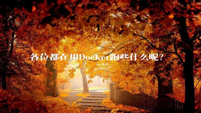 各位都在用Docker跑些什么呢？