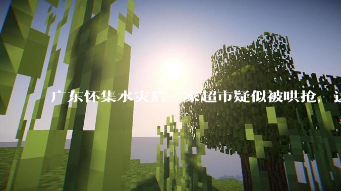 广东怀集水灾后一家超市疑似被哄抢，这种行为在灾难面前的道德和法律问题如何看待？