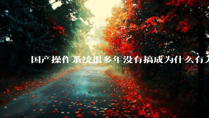 国产操作系统很多年没有搞成为什么有人会认为鸿蒙会成功？