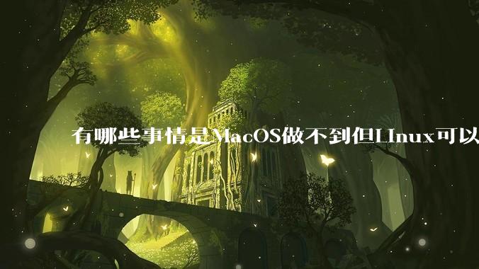 有哪些事情是MacOS做不到但Linux可以做到的？