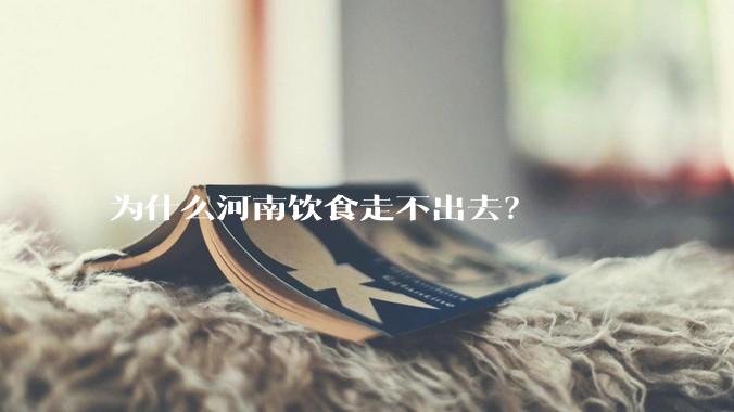 为什么河南饮食走不出去？